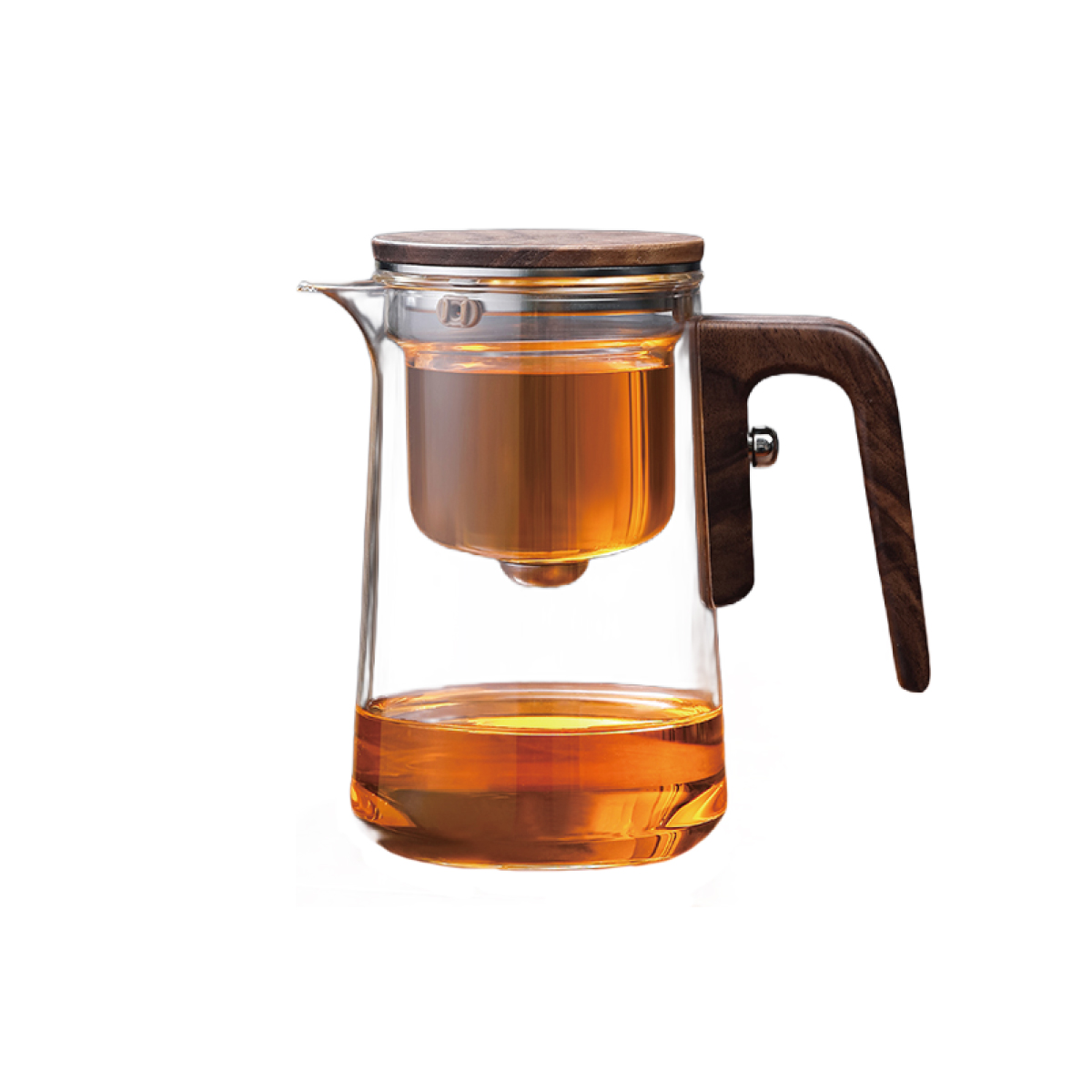1 KTea One Touch Kungfu Tea Maker Borosilicate Glass Teapot with Detachable Infuser for Loose Leaf Tea