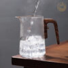 KTea Walnut One Touch Kungfu Tea Maker Borosilicate Glass Teapot with Detachable Infuser for Loose Leaf Tea