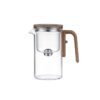 KTea One Touch Kungfu Tea Maker Borosilicate Glass Teapot with Detachable Infuser for Loose Leaf Tea